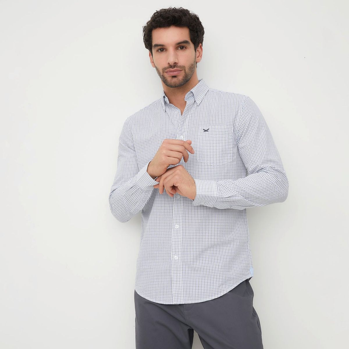 UNIVERSITY CLUB - Camisa Manga Larga Casual Algodón Hombre University Club