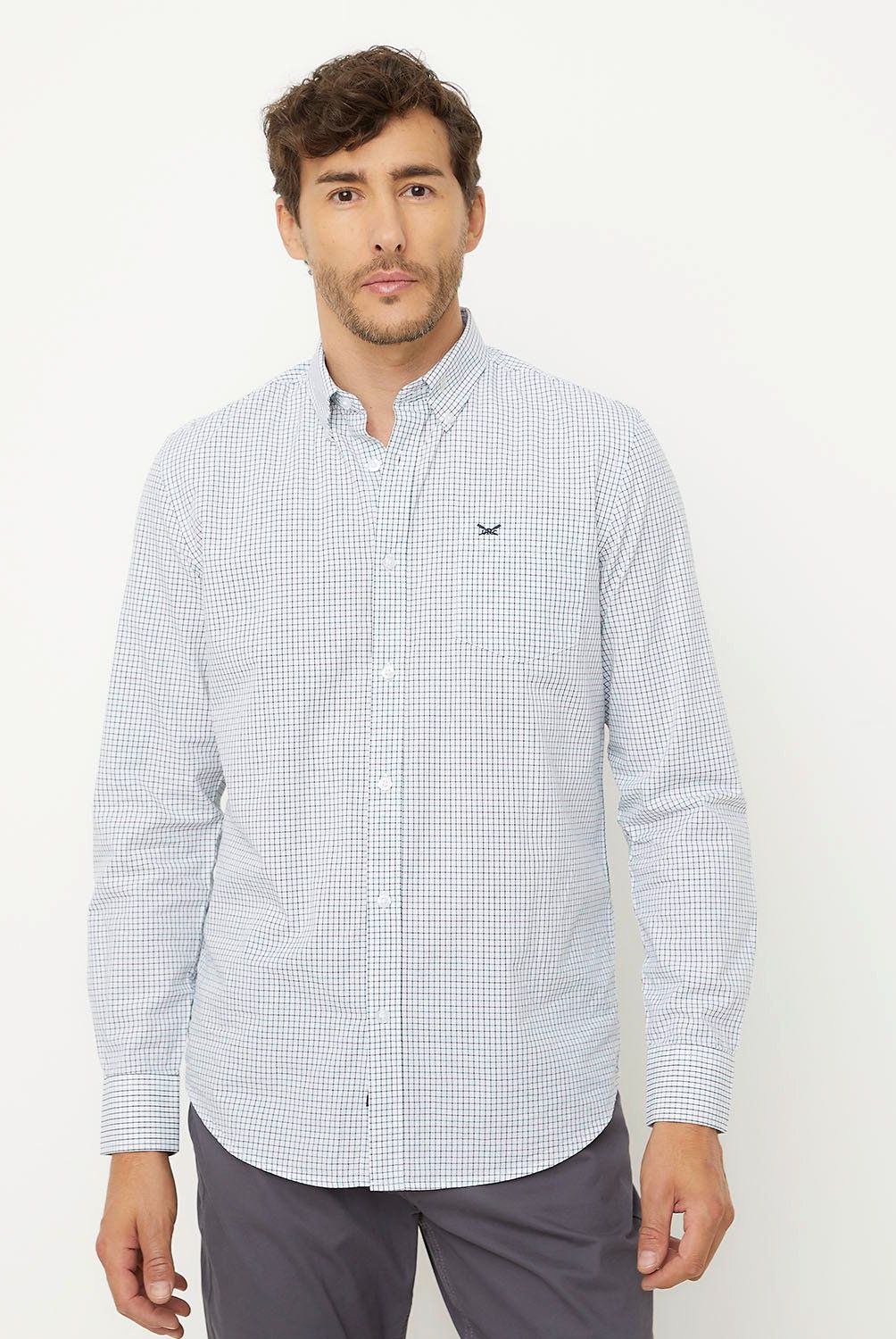 UNIVERSITY CLUB - Camisa Manga Larga Casual Algodón Hombre University Club