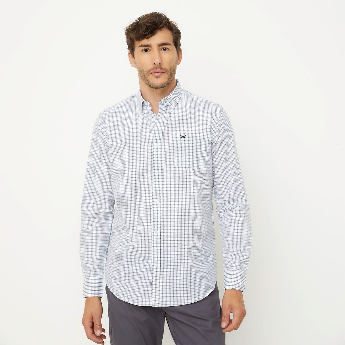 UNIVERSITY CLUB - Camisa Manga Larga Casual Algodón Hombre University Club