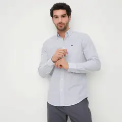 UNIVERSITY CLUB - Camisa Manga Larga Casual Algodón Hombre