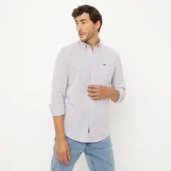 UNIVERSITY CLUB - Camisa Manga Larga Casual Algodón Hombre