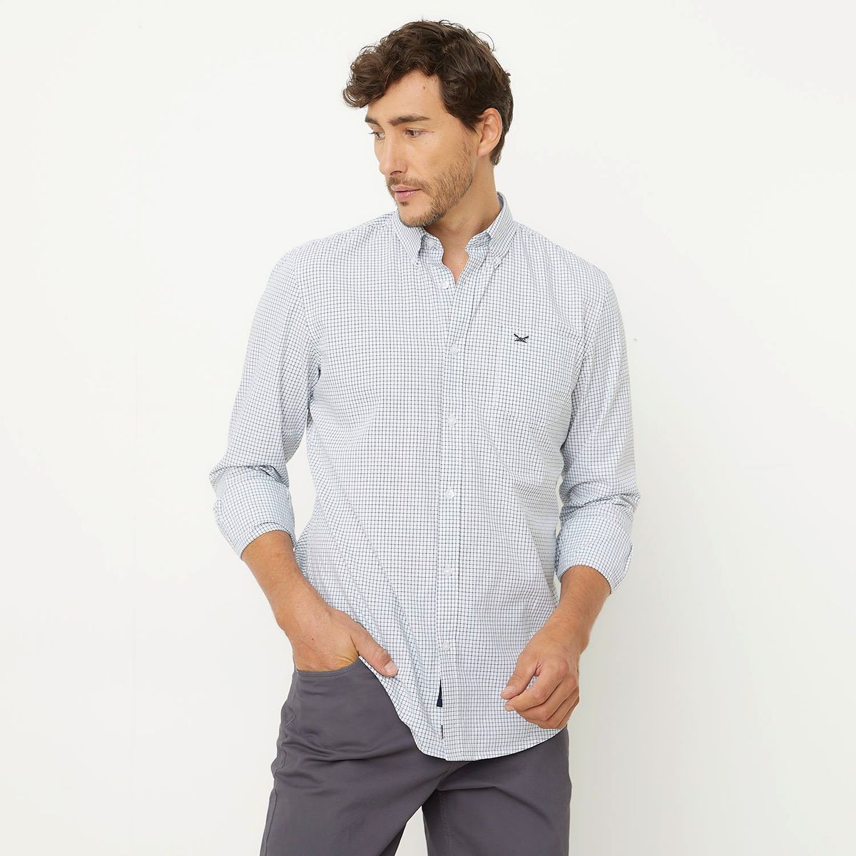 UNIVERSITY CLUB - Camisa Manga Larga Casual Algodón Hombre University Club