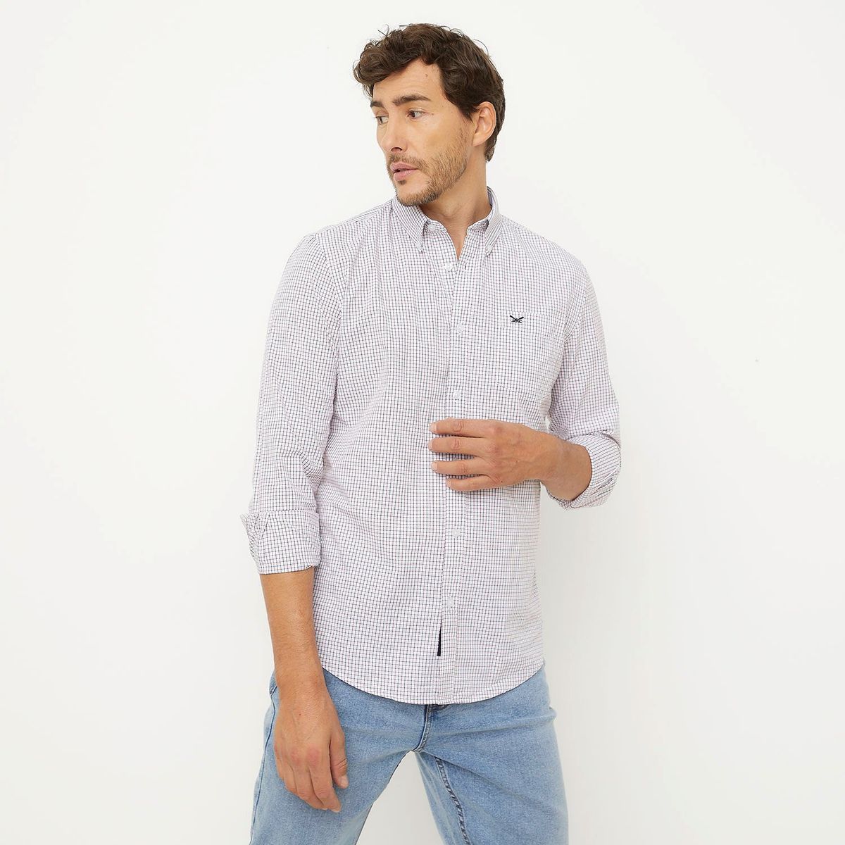 UNIVERSITY CLUB - Camisa Manga Larga Casual Algodón Hombre University Club