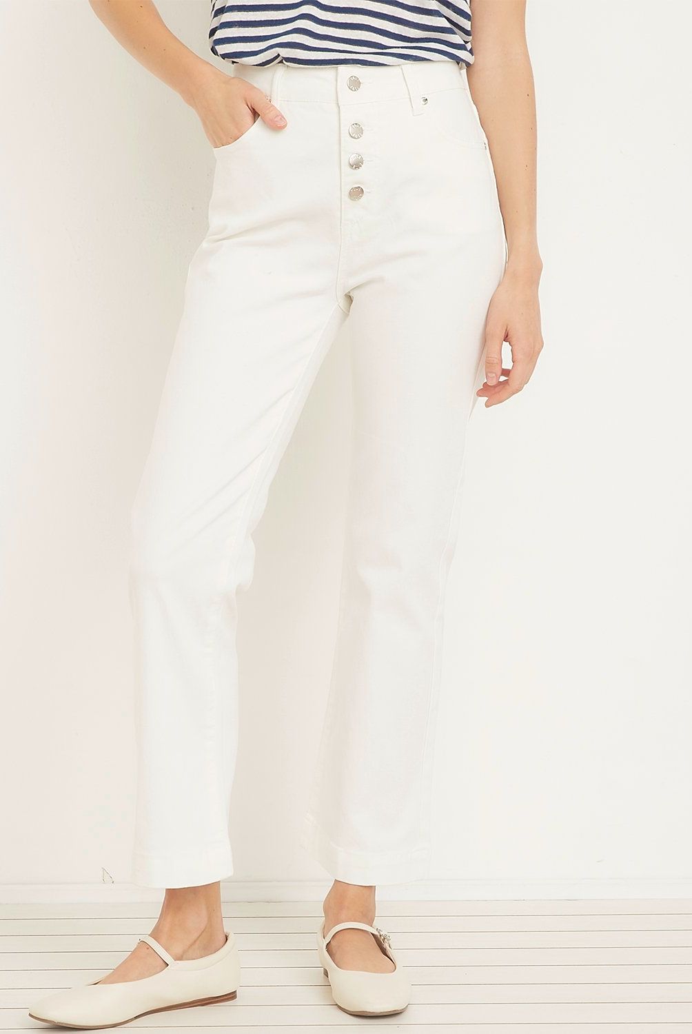 ELLE - Jeans Flare Tiro Medio Mujer Elle