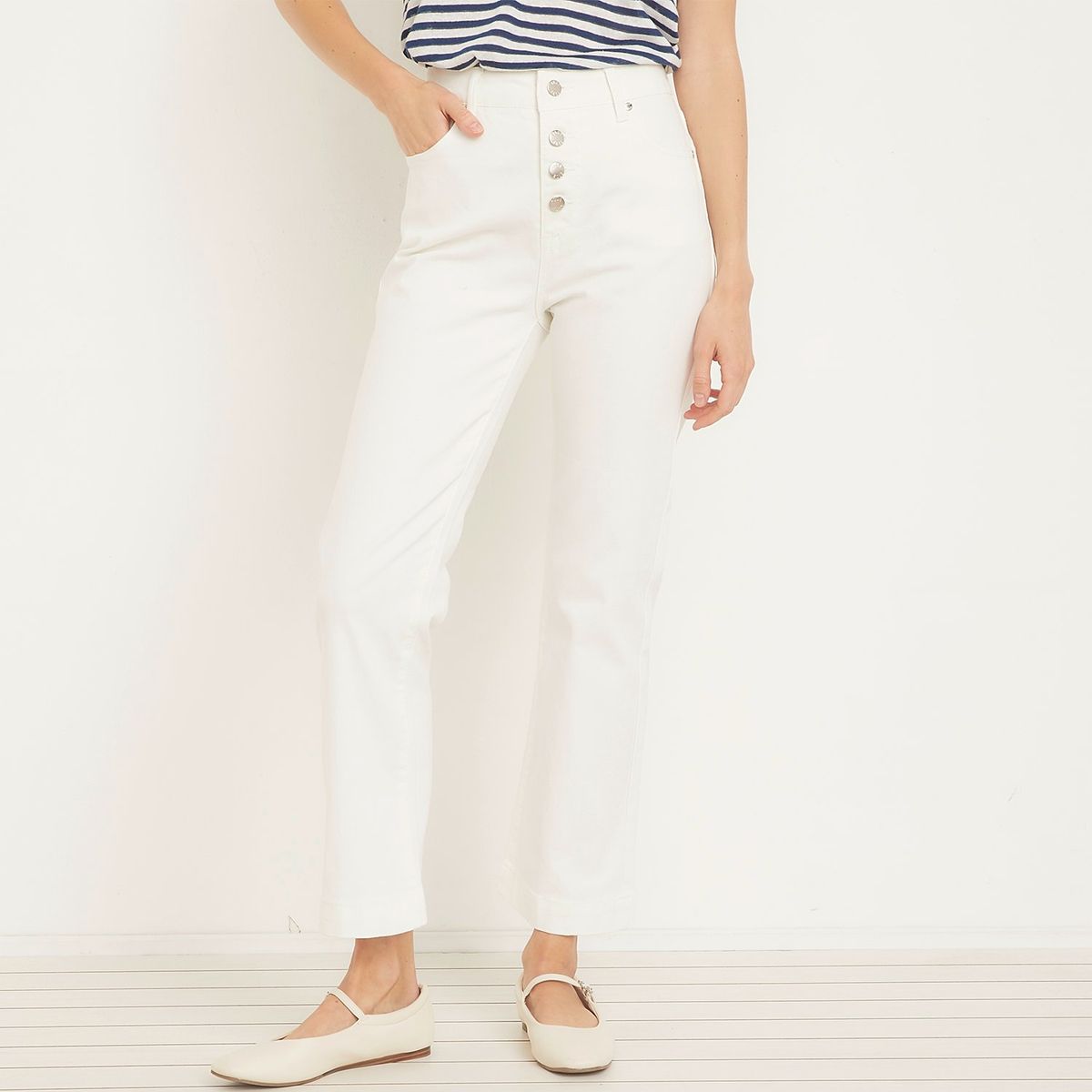 ELLE - Jeans Flare Tiro Medio Mujer Elle
