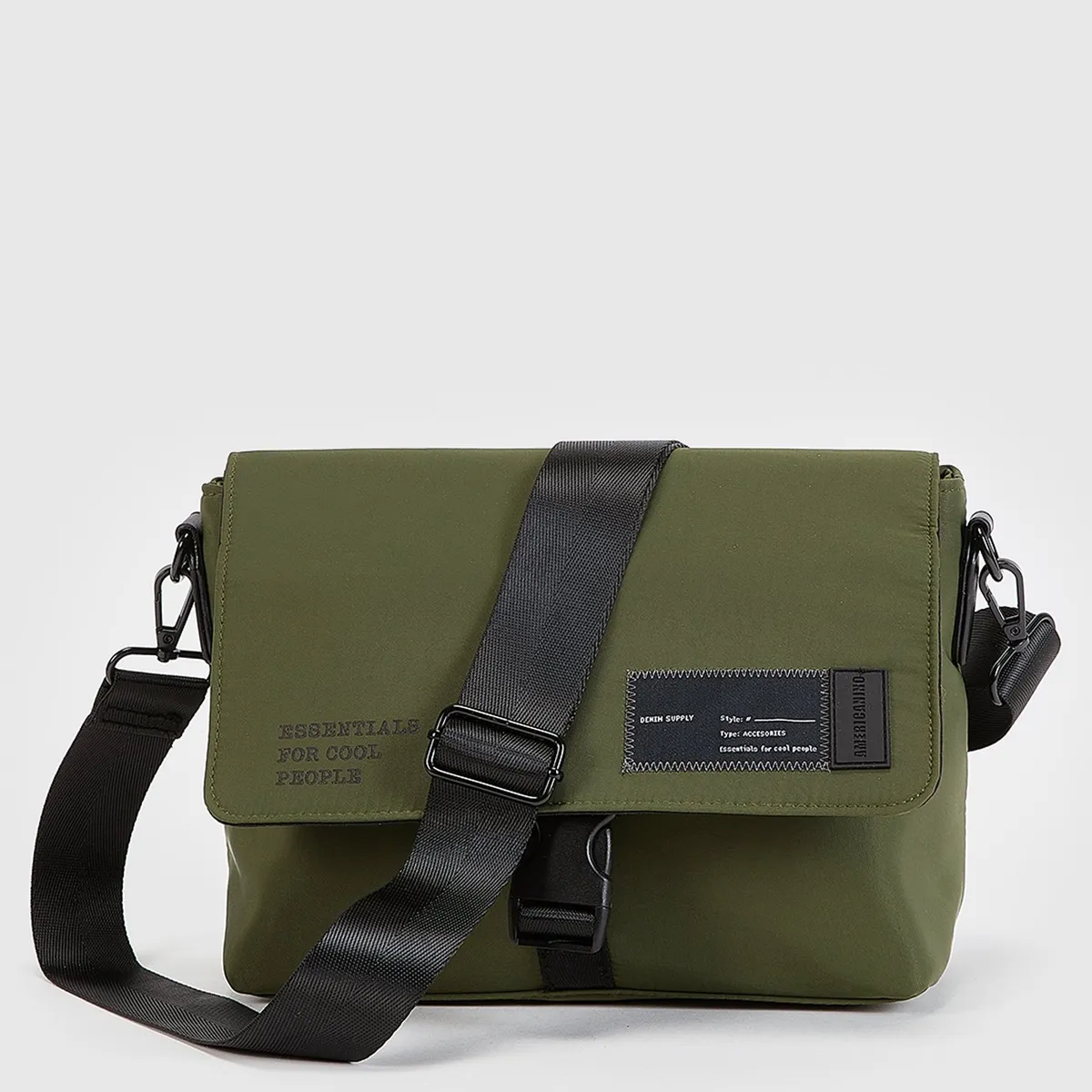 AMERICANINO - Bandolera Americanino Negra Diseño Liso Mujer