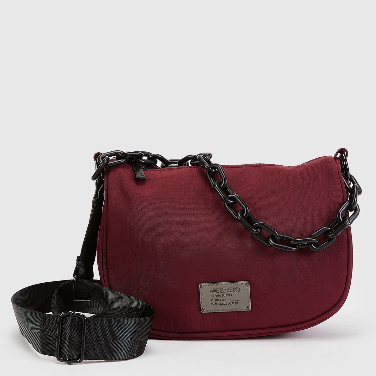 AMERICANINO - Bandolera Americanino Mujer Diseño Cadena Roja