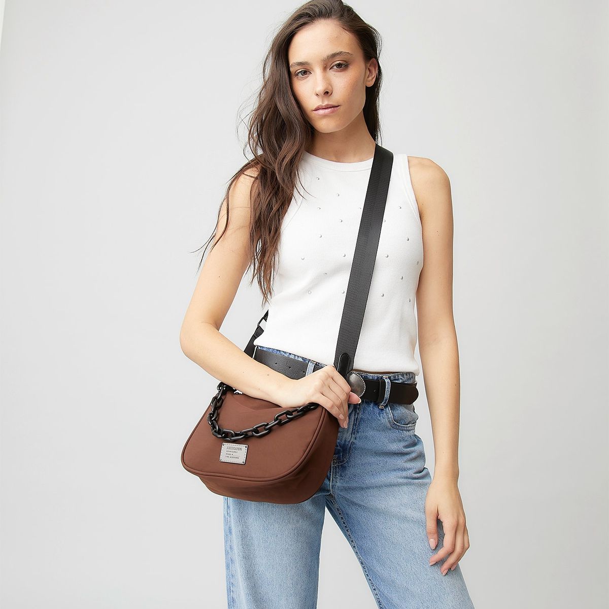 AMERICANINO - Bandolera Americanino Mujer Diseño Cadena Roja