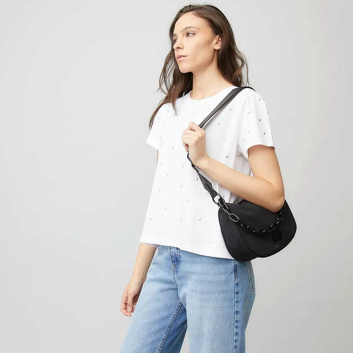 AMERICANINO - Bandolera Americanino Mujer Diseño Cadena Roja