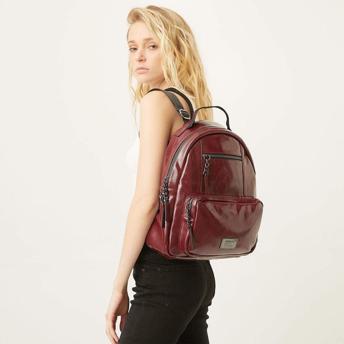 AMERICANINO - Mochila Americanino Casual Roja Mujer