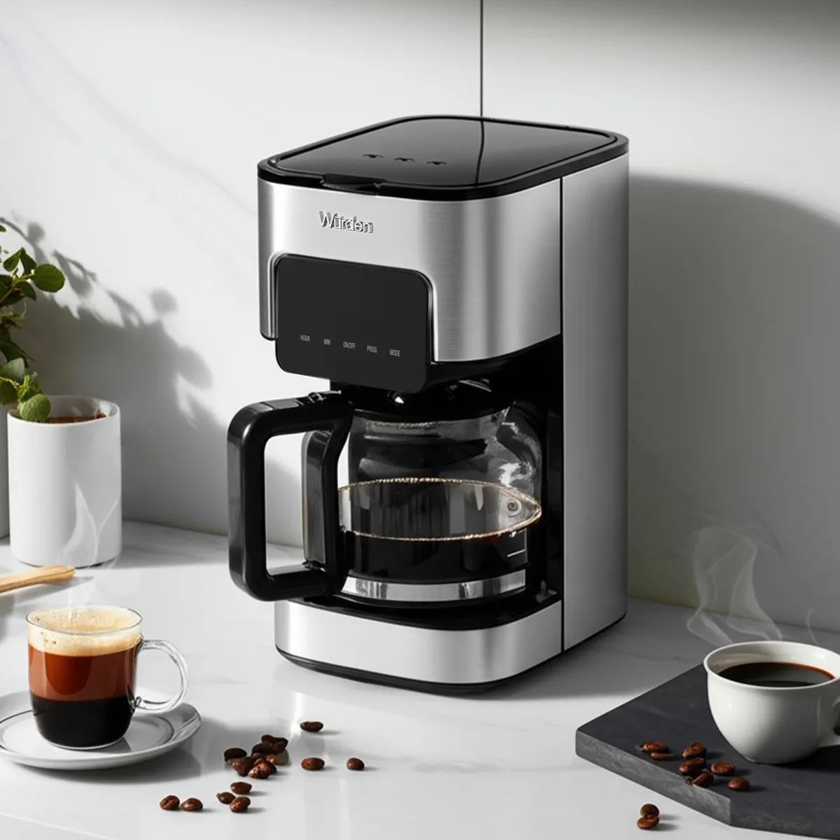 WURDEN - Cafetera Digital Programable WCM-PROGKAFFEE