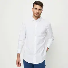 BASEMENT - Camisa Manga Larga Casual Algodón Hombre