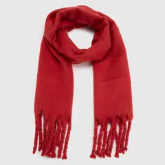 BASEMENT - Bufanda Mujer Diseño a Cuadros con Flecos