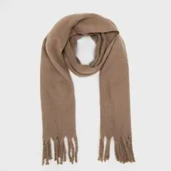 BASEMENT - Bufanda Mujer Diseño a Cuadros con Flecos