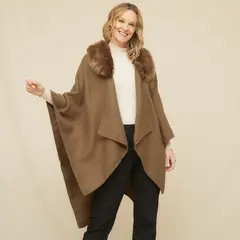 S COCCI - Poncho s.cocci Cuello de Piel Sintética Mujer