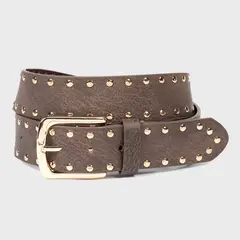 BASEMENT - Cinturón Mujer Cuero Casual con Tachas