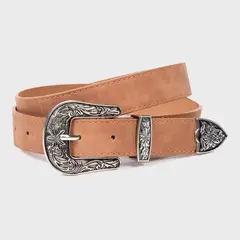 SYBILLA - Cinturón Mujer Blanco Diseño Liso Casual
