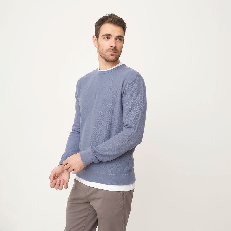 NEWPORT - Sweater Casual de Algodón Newport Hombre Manga Larga