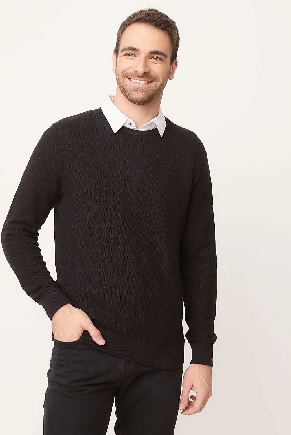 NEWPORT - Sweater Casual de Algodón Newport Hombre Manga Larga