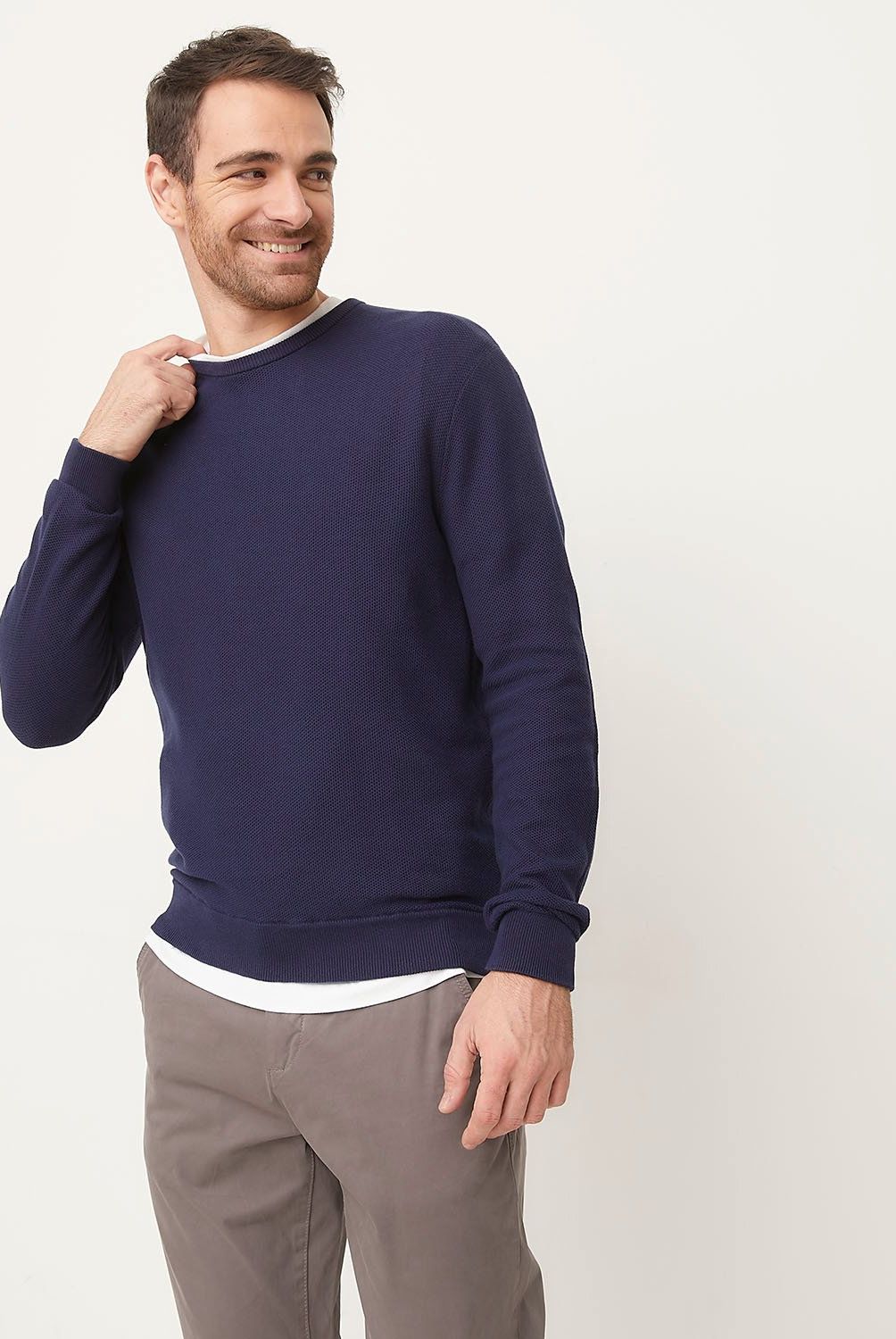 NEWPORT - Sweater Casual de Algodón Newport Hombre Manga Larga