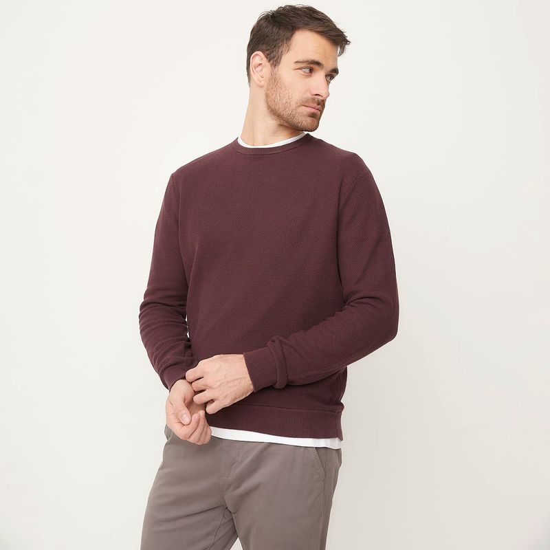 NEWPORT - Sweater Casual de Algodón Newport Hombre Manga Larga