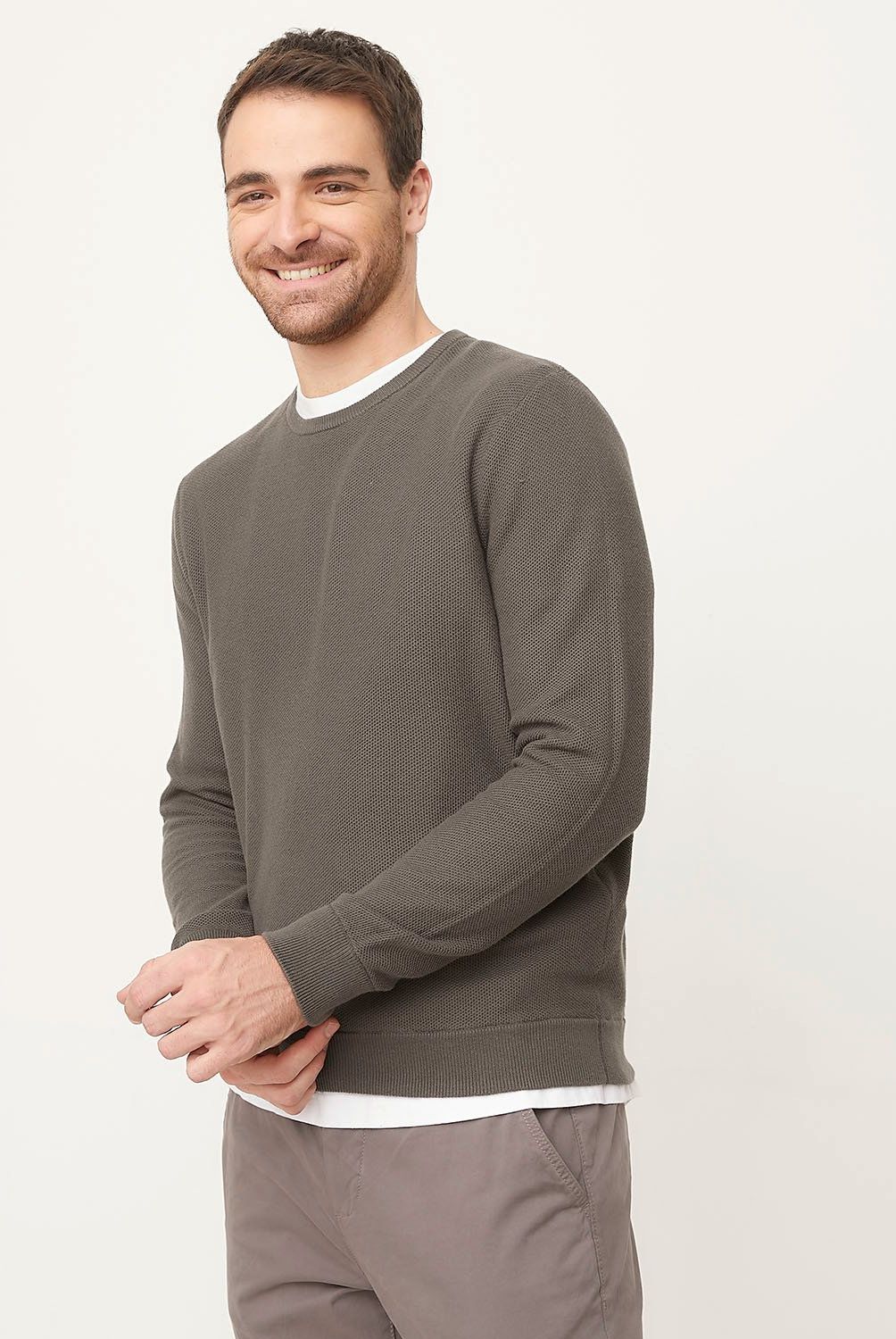 NEWPORT - Sweater Casual de Algodón Newport Hombre Manga Larga