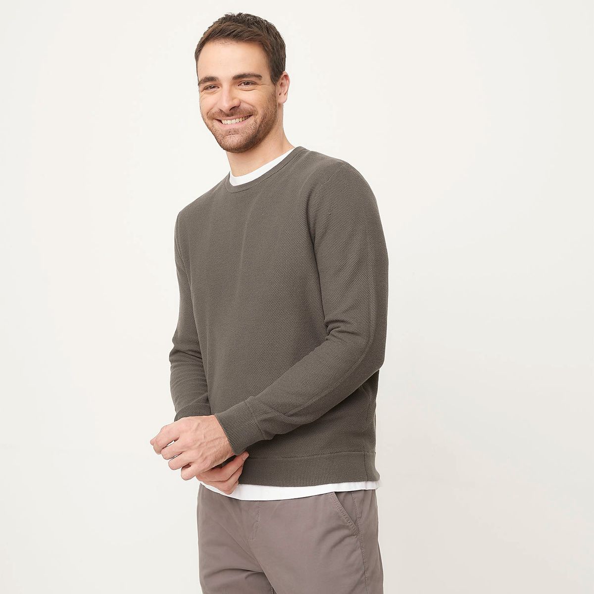 NEWPORT - Sweater Casual de Algodón Newport Hombre Manga Larga