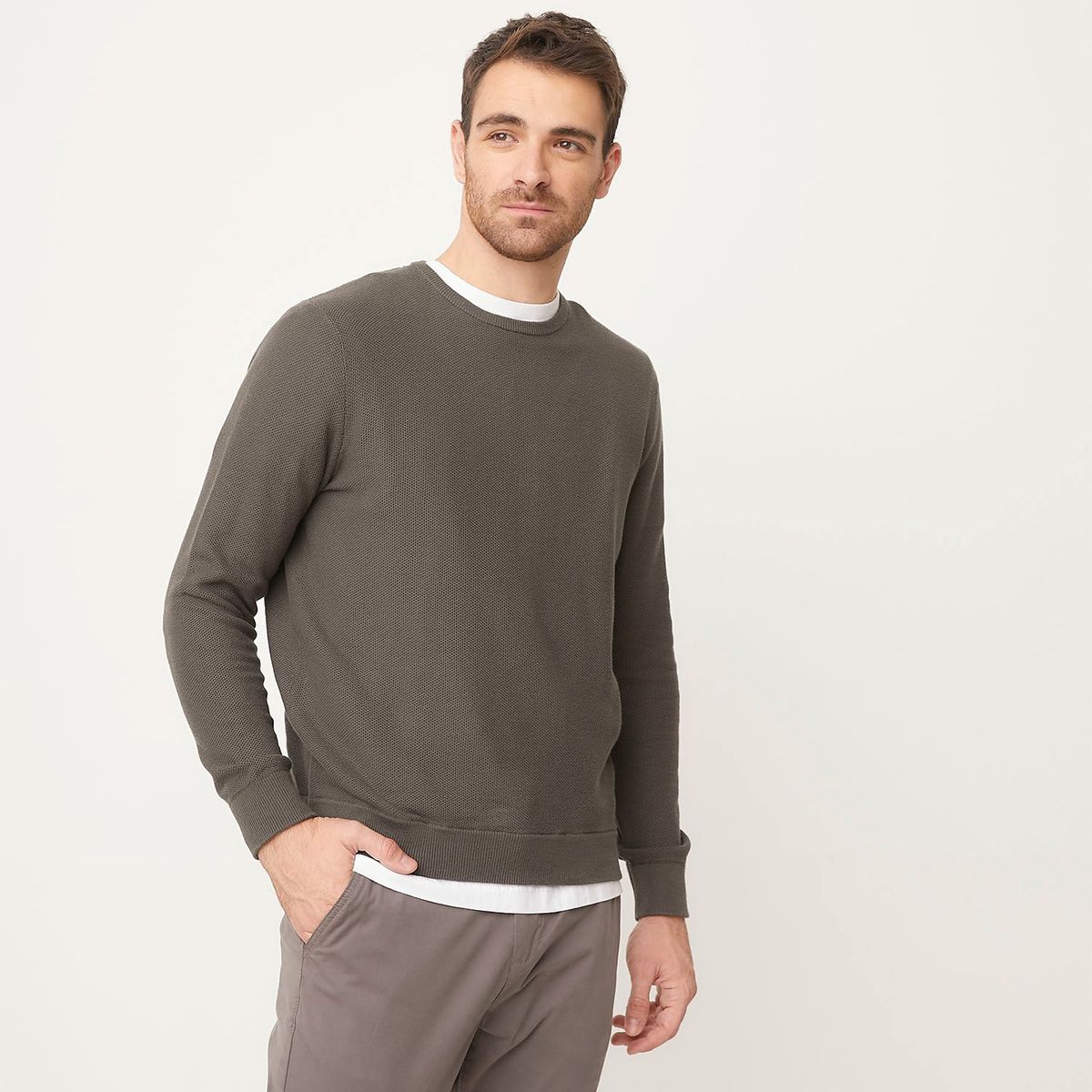 NEWPORT - Sweater Casual de Algodón Newport Hombre Manga Larga