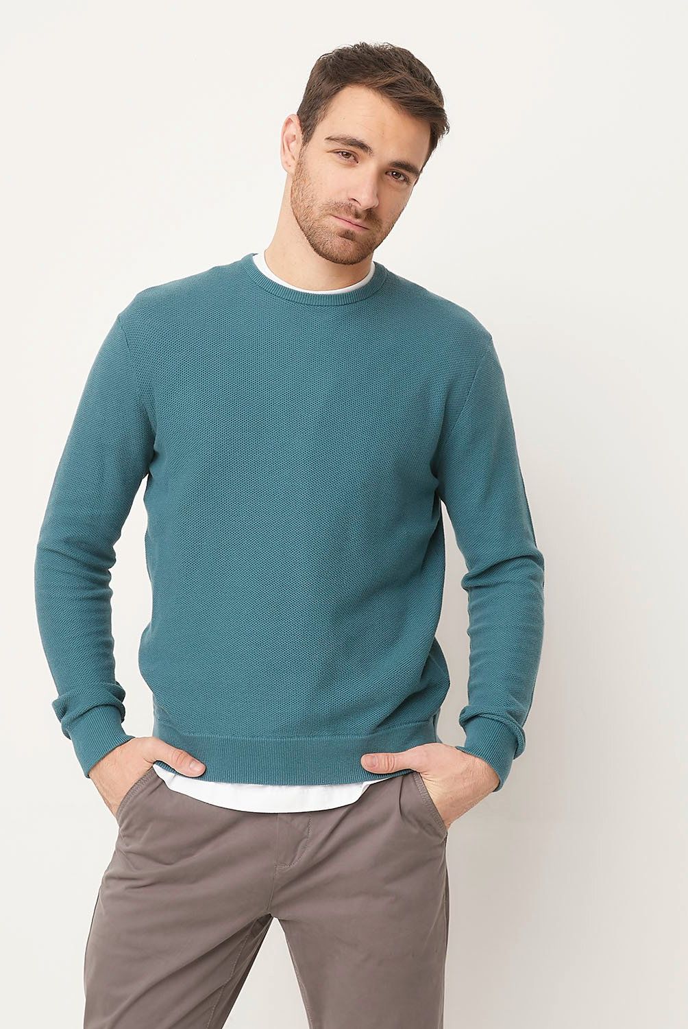 NEWPORT - Sweater Casual de Algodón Newport Hombre Manga Larga