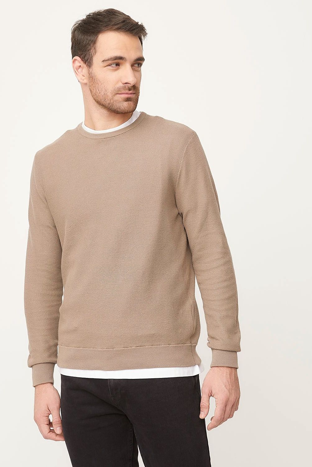 NEWPORT - Sweater Casual de Algodón Newport Hombre Manga Larga