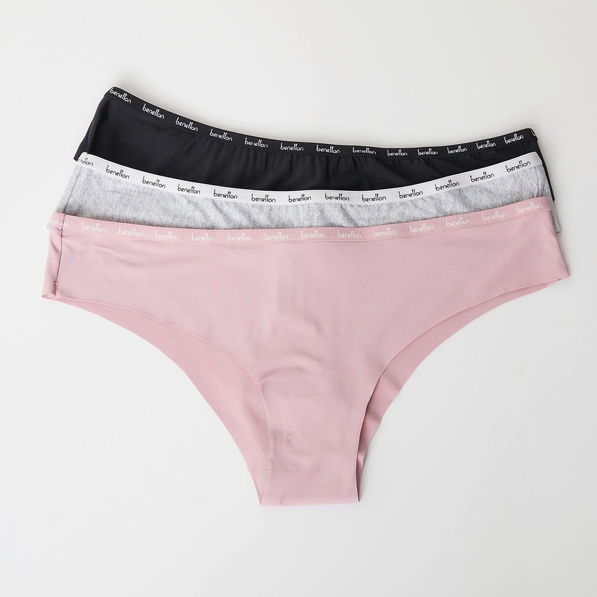 BENETTON - Pack De 3 Calzones Bikini Microfibra Mujer Benetton