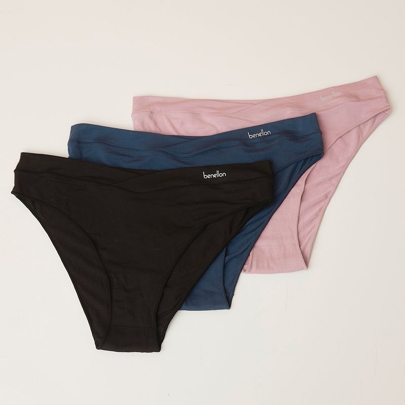 BENETTON - Pack De 3 Calzones Colaless Mujer Benetton