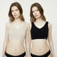 Pack De 2 Sostenes Sin Arco Microfibra Mujer
