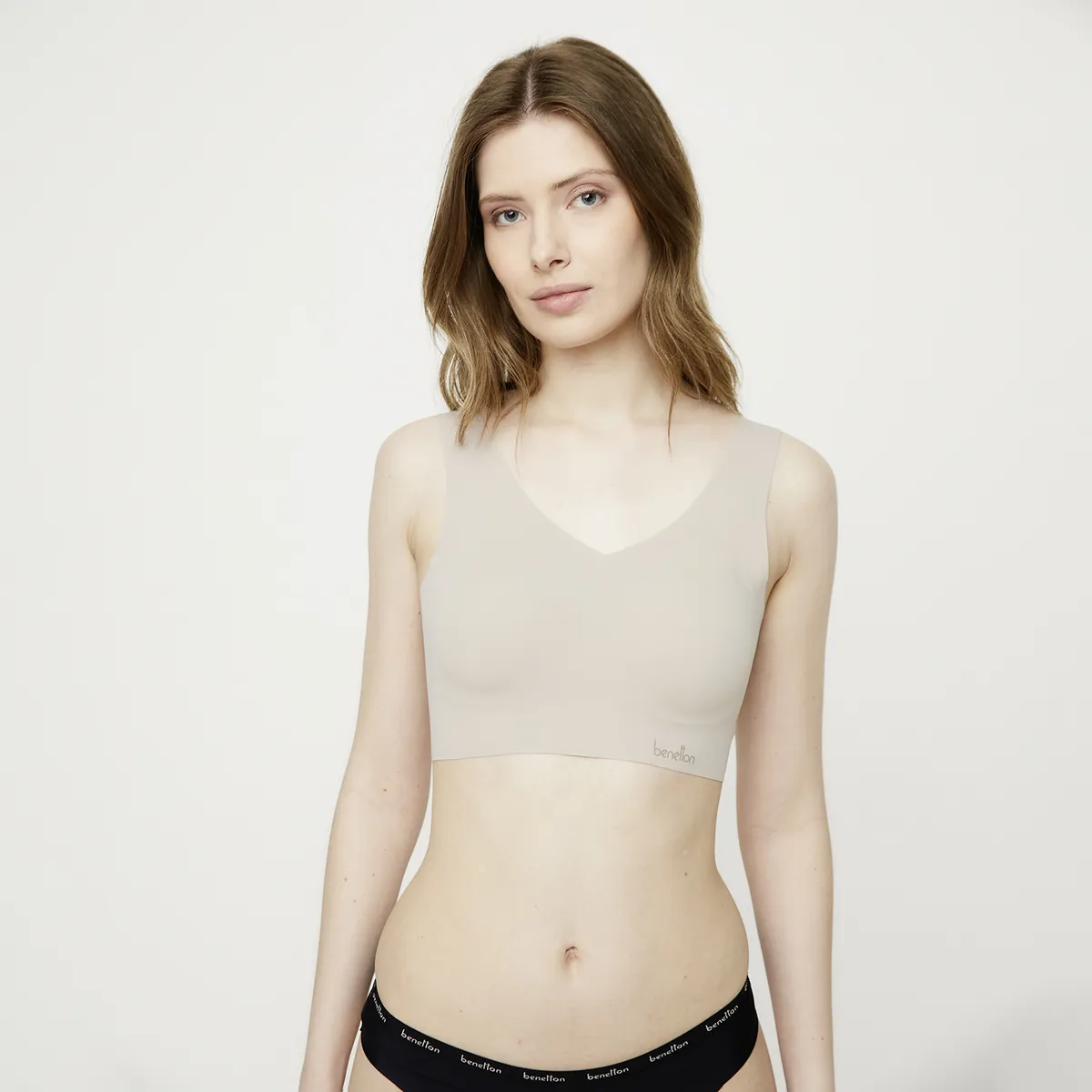 BENETTON - Pack De 2 Sostenes Sin Arco Microfibra Mujer Benetton