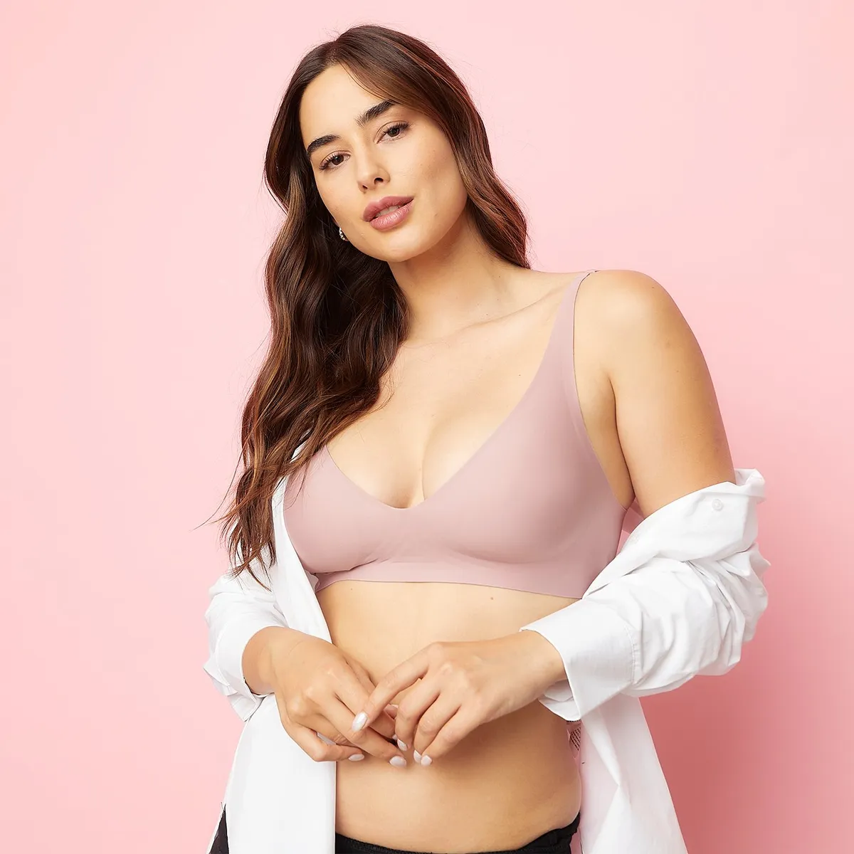 BLU - Sostén Deportivo Blu Mujer Poliamida Sin Arco Diseño Liso