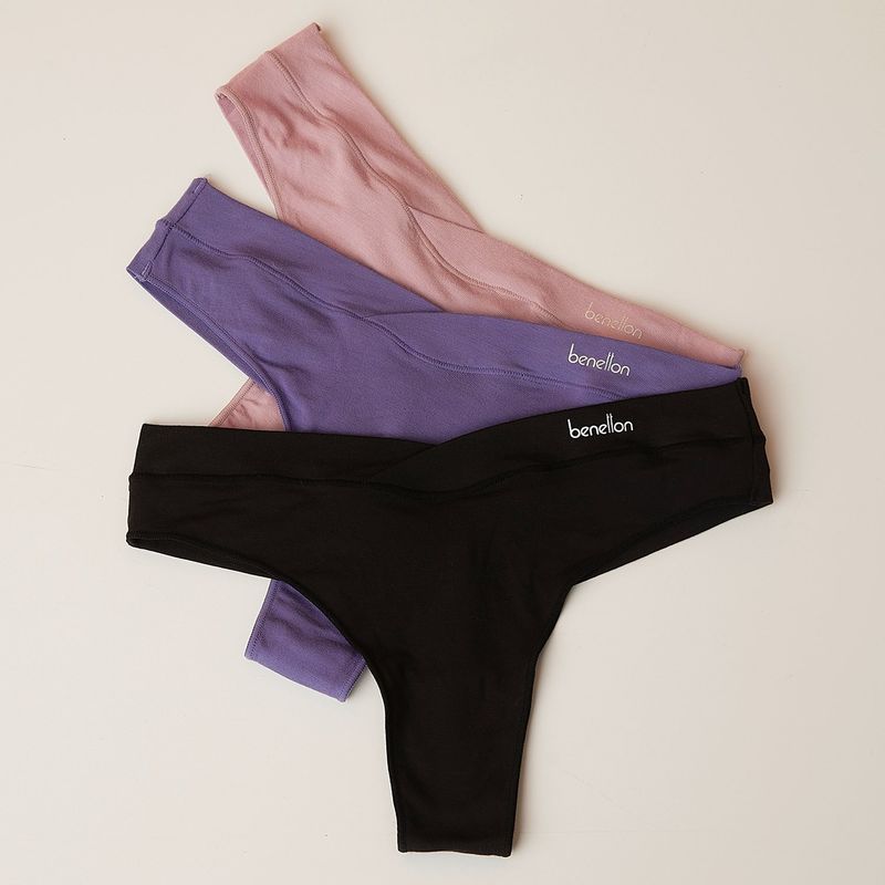 BENETTON - Pack De 3 Calzones Colaless Mujer Benetton
