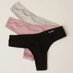 BENETTON - Pack De 3 Calzones Colaless Mujer