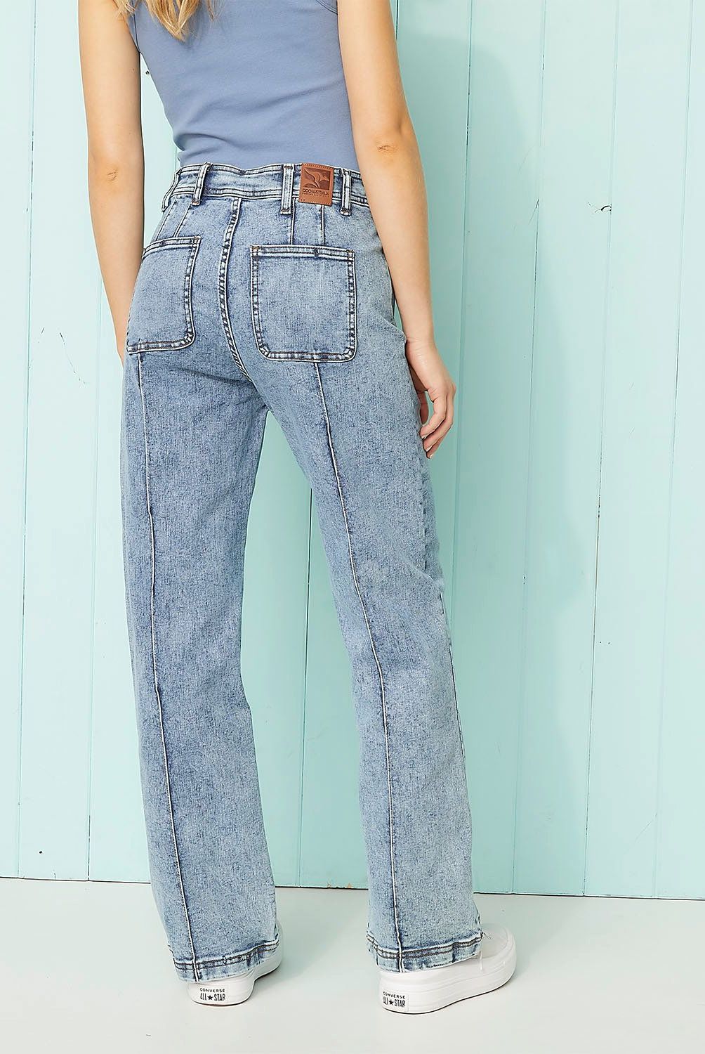 DOO AUSTRALIA - Jeans Recto Mujer Doo Australia Casual Algodón