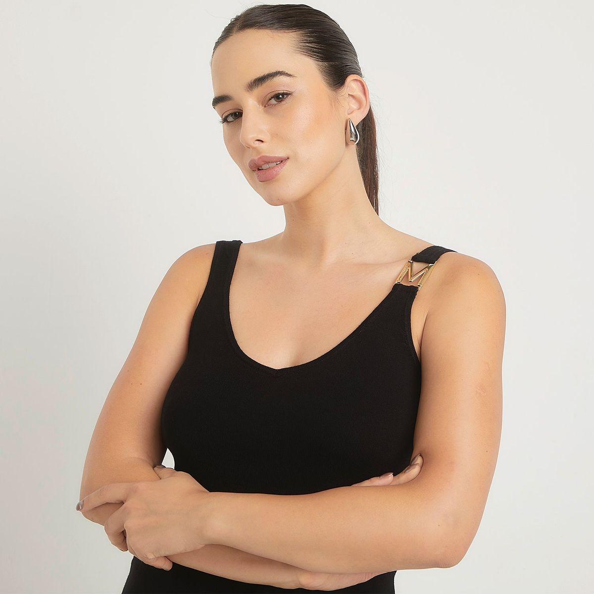 MOSSIMO - Crop Top Tejido Mujer Sin Mangas Mossimo