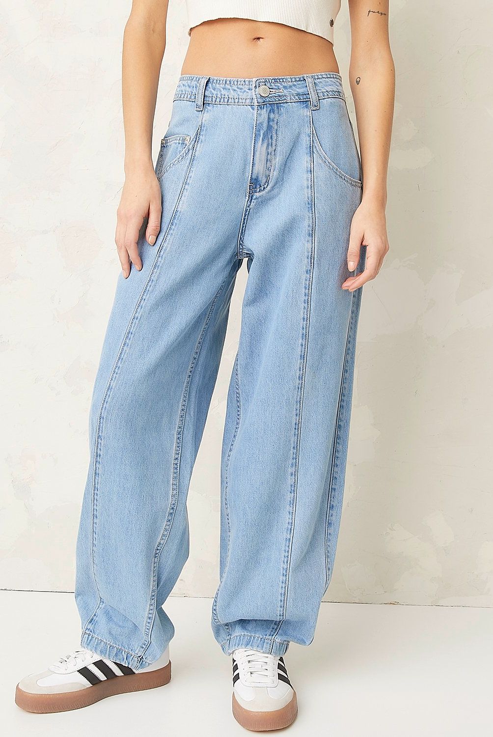 AMERICANINO - Jeans Americanino Wide Leg Denim Mujer Tiro Medio