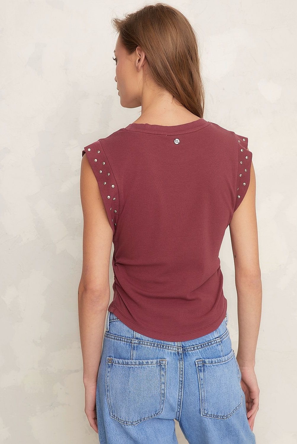 AMERICANINO - Polera Mujer Americanino Casual Algodón Con Tachas