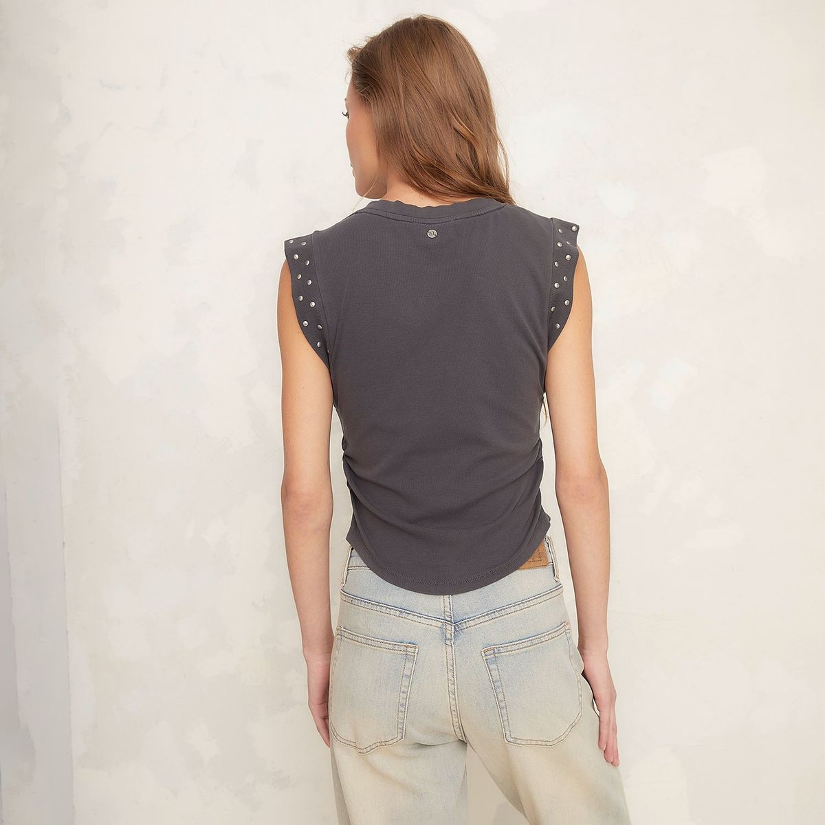 AMERICANINO - Polera Mujer Americanino Casual Algodón Con Tachas