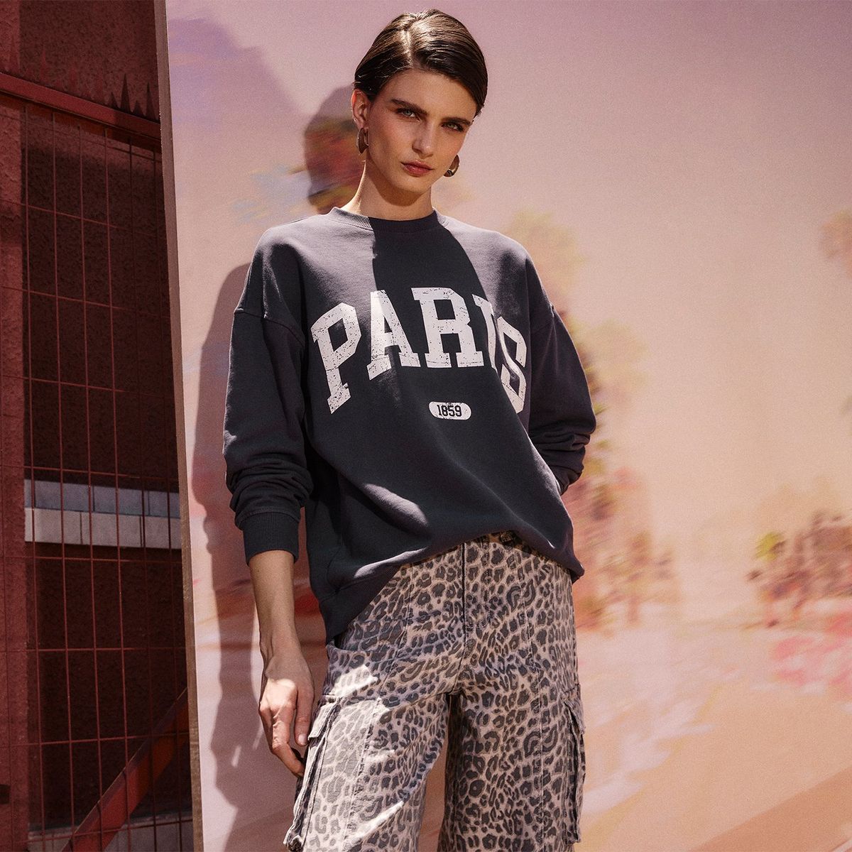 AMERICANINO - Polerón Americanino Mujer Manga Larga Estampado Algodón