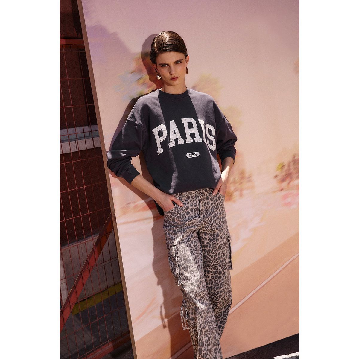 AMERICANINO - Polerón Americanino Mujer Manga Larga Estampado Algodón