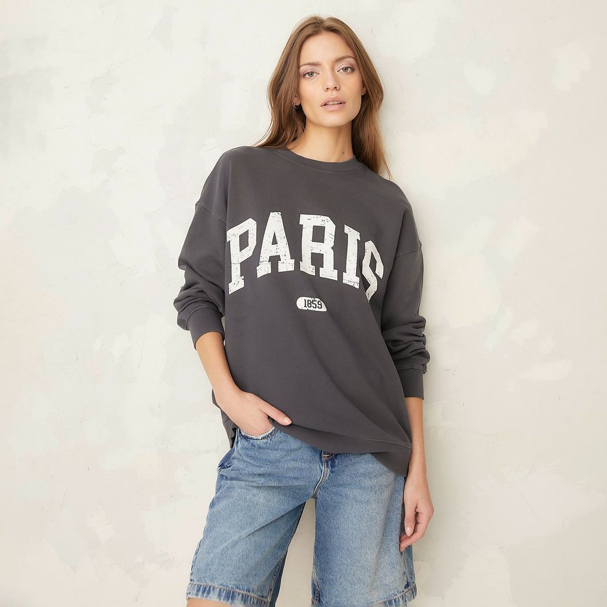 AMERICANINO - Polerón Americanino Mujer Manga Larga Estampado Algodón