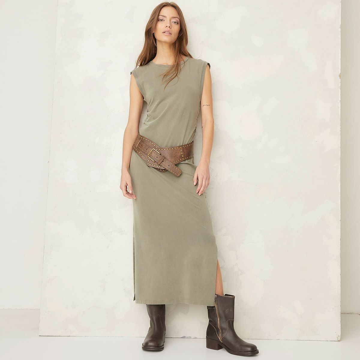 AMERICANINO - Vestido Americanino Mujer Midi Algodón Casual Sin Mangas