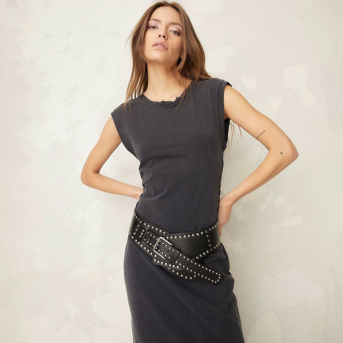 AMERICANINO - Vestido Americanino Mujer Midi Algodón Casual Sin Mangas