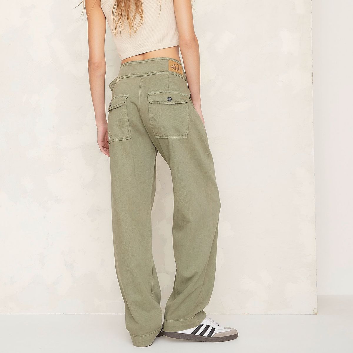 AMERICANINO - Pantalón Wide Leg Americanino Algodón Tiro Medio Mujer