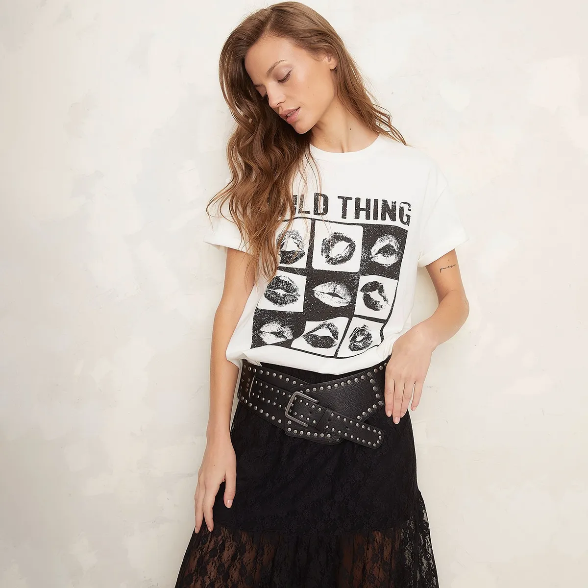 AMERICANINO - Polera Americanino Mujer Estampada Manga Corta Casual