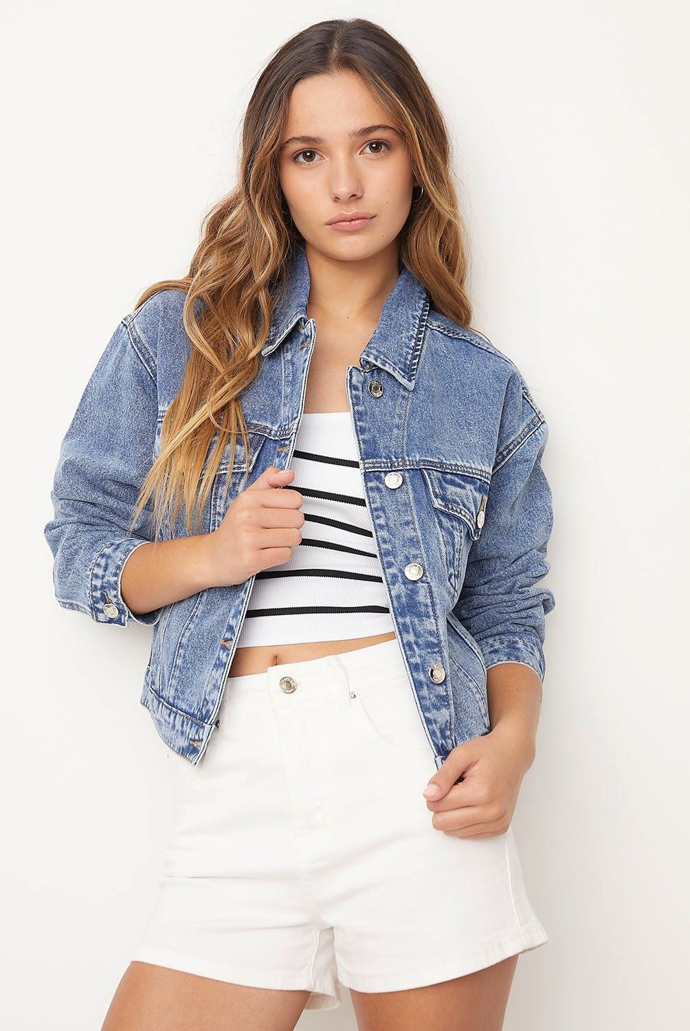 SYBILLA - Chaqueta Jeans Sybilla Mujer Regular Fit Diseño Liso